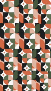 A pattern of different colors and shapes.